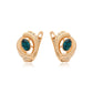Pendientes de Aleación Bañado en Oro con Cristal Emporia® Verde
