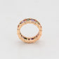 Anillo de Aleación Bañado en Oro con Cristal Emporia® Púrpura y Cristal Emporia® Rosa