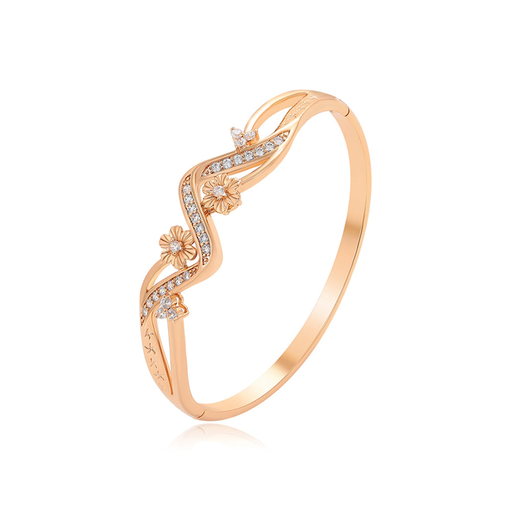 Pulsera de Aleación Bañado en Oro con Cristal Emporia® Blanco 1 