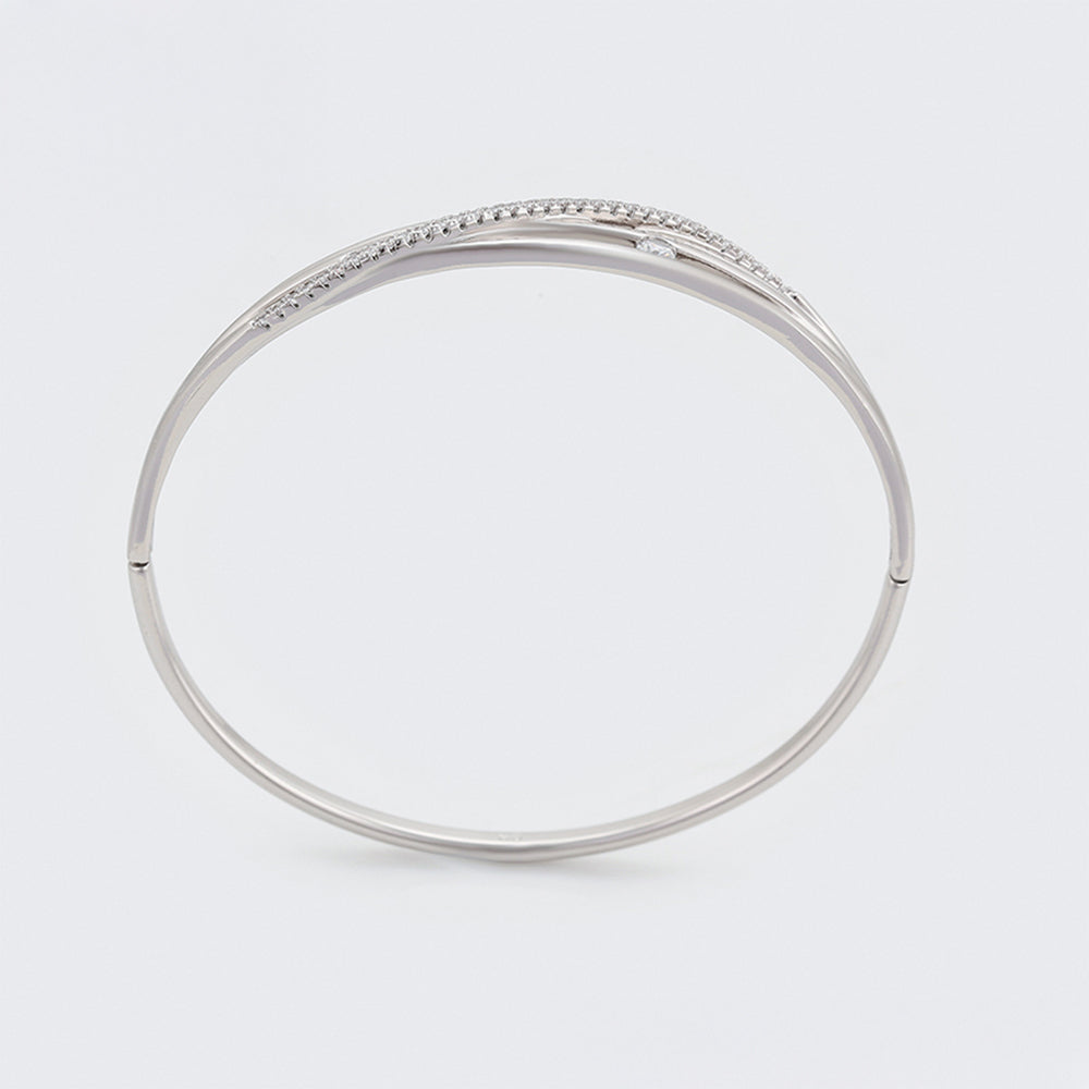 Pulsera de Aleación Bañado en Oro con Cristal Emporia® Blanco 6 