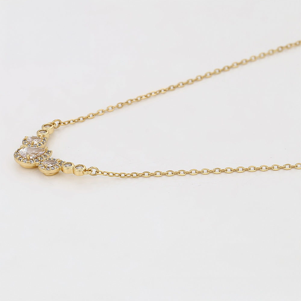 Collar de Aleación Bañado en Oro con Cristal Emporia® Blanco 5 