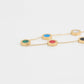 Collar de Aleación Bañado en Oro con Cristal Emporia® Rojo y Cristal Emporia® Azul