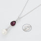 Collar de Aleación Bañado en Oro con Cristal Emporia® Púrpura y Perla de cristal