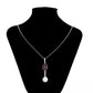Collar de Aleación Bañado en Oro con Cristal Emporia® Púrpura y Perla de cristal