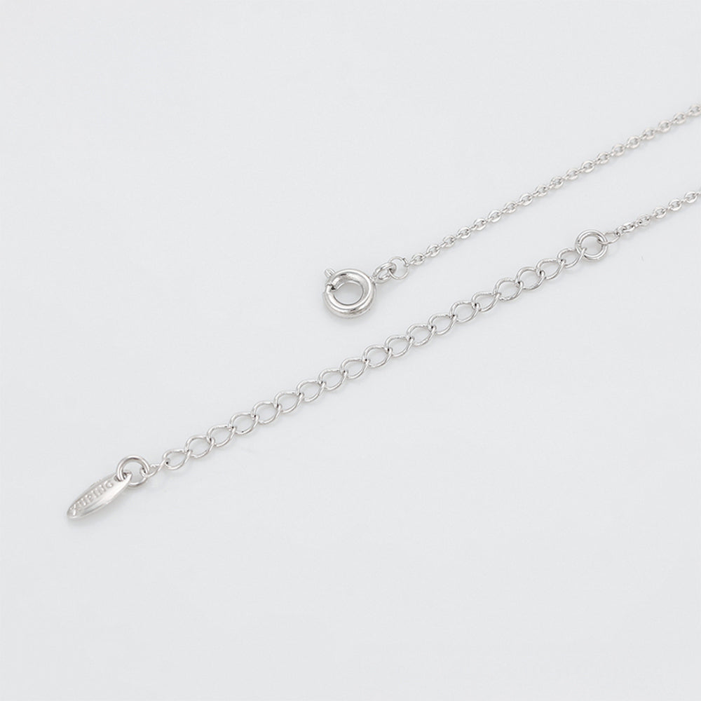 Collar de Aleación Bañado en Oro con Cristal Emporia® Azul y Perla de cristal