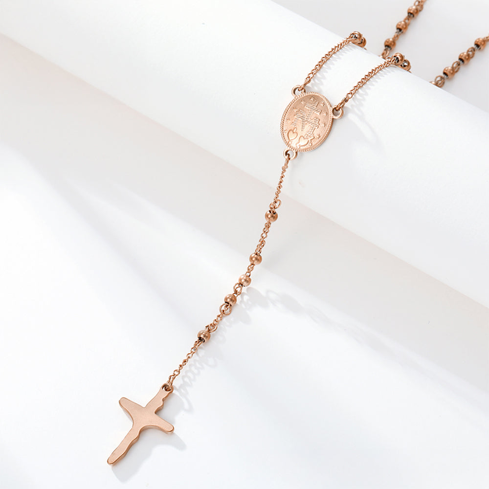 Cruz Collar de Aleación Bañado en Oro ( Collar )