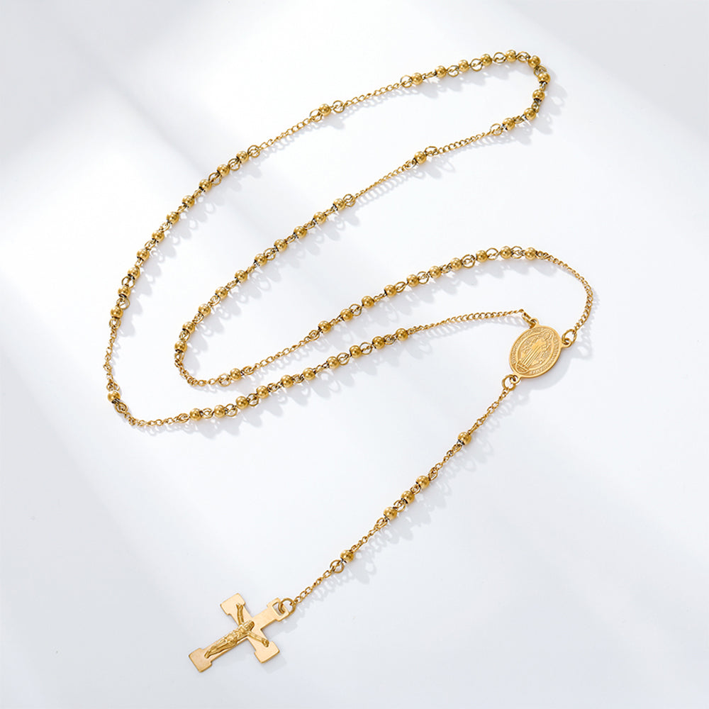 Cruz Collar de Aleación Bañado en Oro ( Collar ) 6 