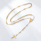 Cruz Collar de Aleación Bañado en Oro ( Collar )