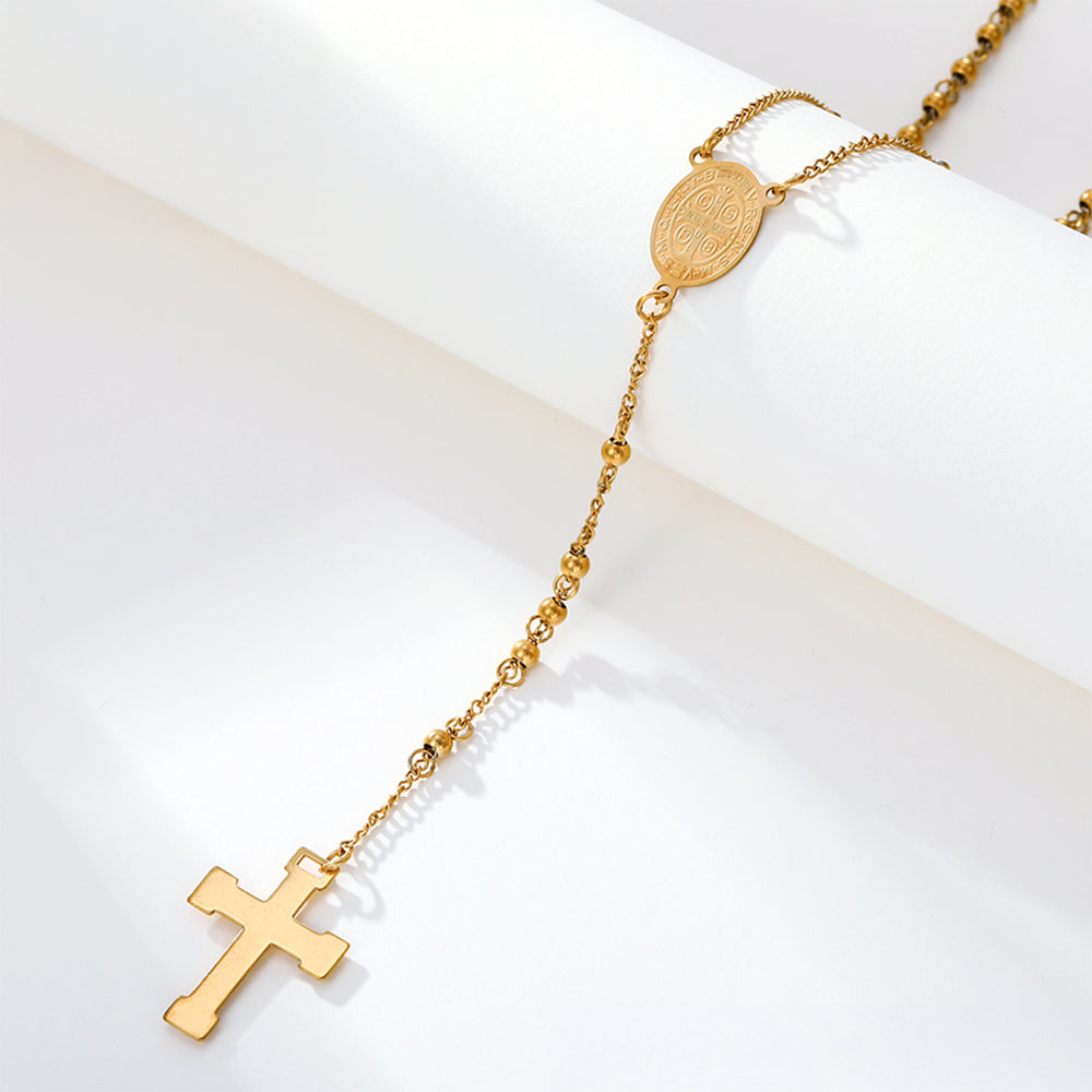Cruz Collar de Aleación Bañado en Oro ( Collar ) 7 