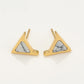 Conjunto de Aleación Bañado en Oro con Cristal Emporia® Blanco ( Collar +Pendientes )