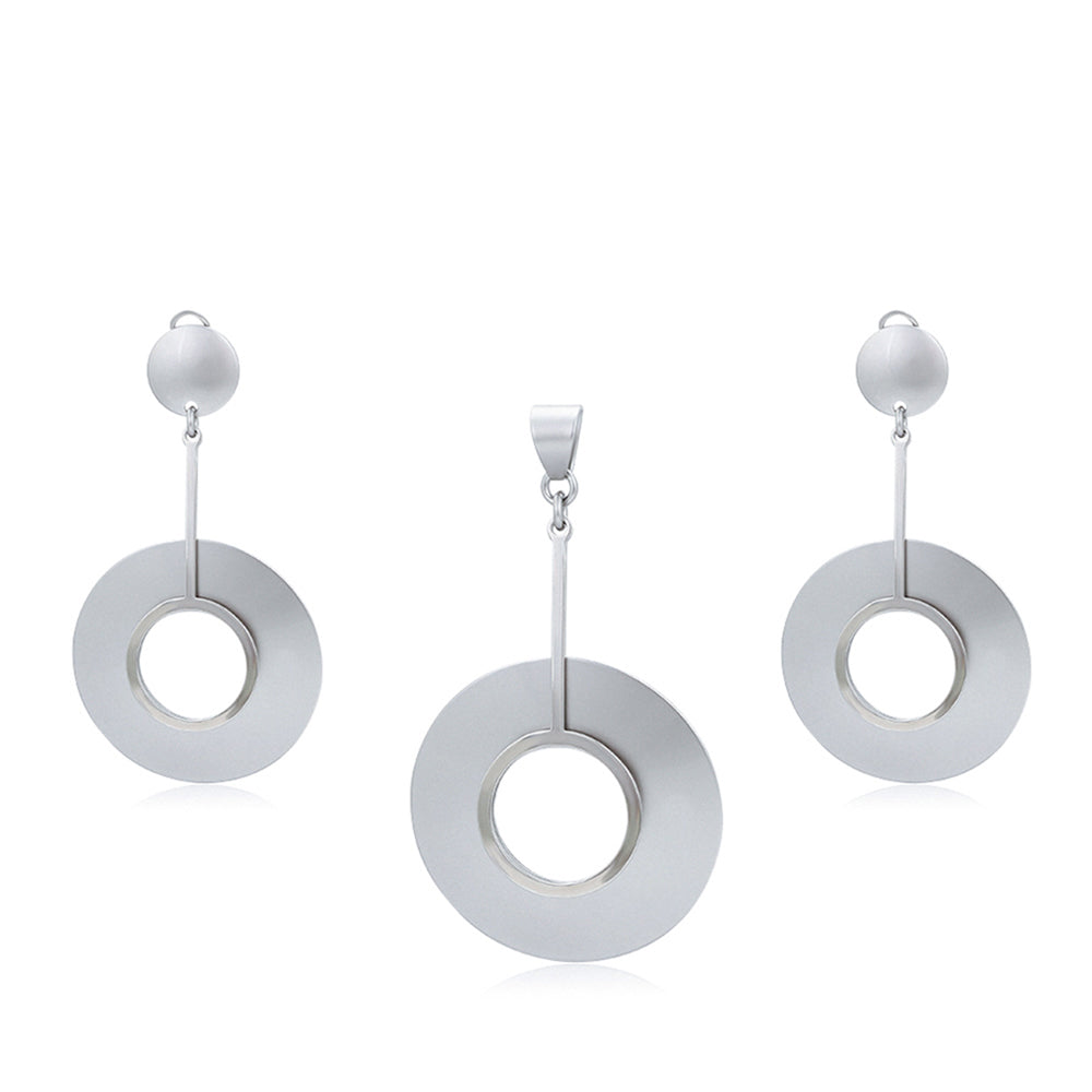 Conjunto de Aleación Bañado en Oro ( Pendientes +Colgante ) 1 