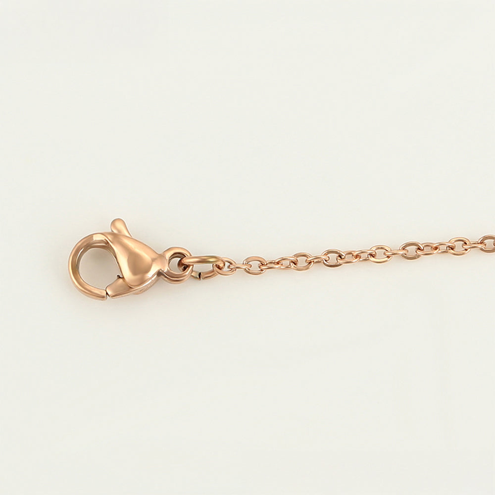 Conjunto de Aleación Bañado en Oro con Cristal Emporia® Rosa y Cristal Emporia® Blanco ( Collar +Pulsera ) 8 