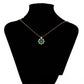 Conjunto de Aleación Bañado en Oro con Cristal Emporia® Verde y Perla de cristal ( Pendientes +Anillo +Colgante )