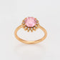 Conjunto de Aleación Bañado en Oro con Cristal Emporia® Rosa y Cristal Emporia® Blanco ( Pendientes +Anillo +Colgante )