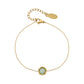 Pulsera de Aleación Bañado en Oro con Cristal Emporia® Verde
