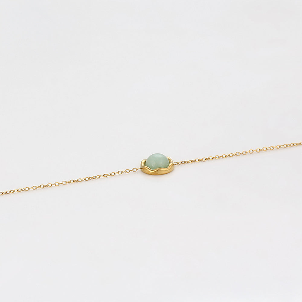 Pulsera de Aleación Bañado en Oro con Cristal Emporia® Verde 4 