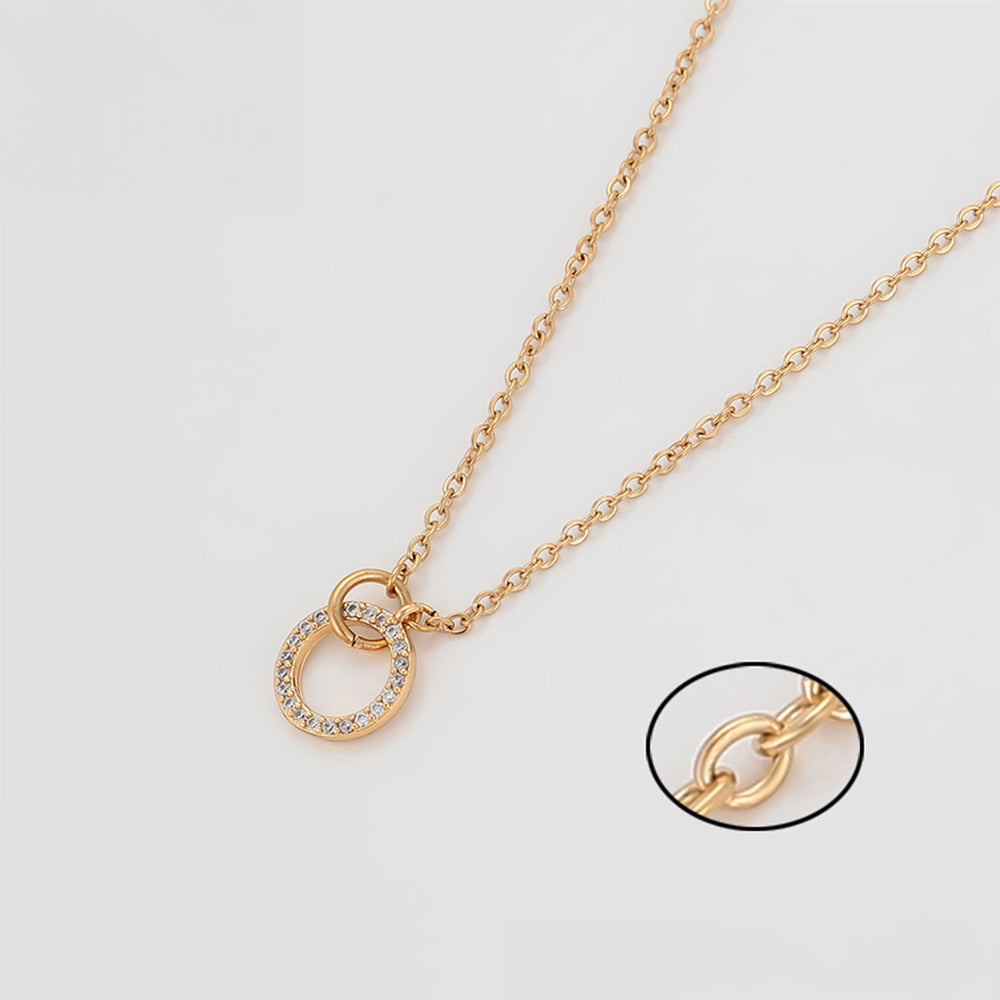 Collar de Aleación Bañado en Oro con Cristal Emporia® Blanco 6 