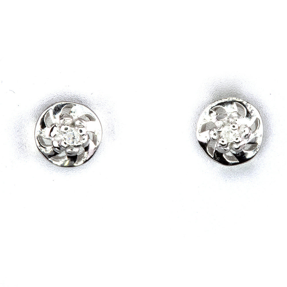 Pendientes de Plata con Diamante