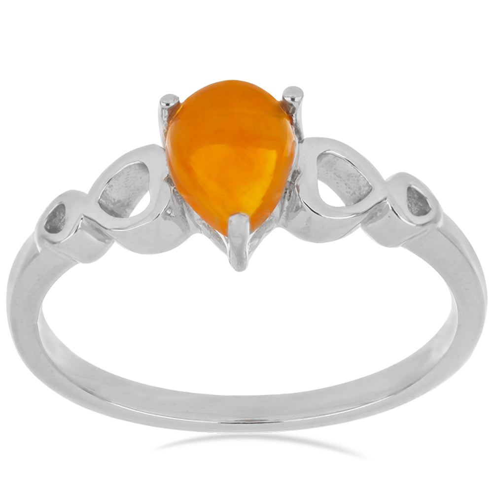 Anillo de Plata con Ópalo Naranja de Lega Dembi 2 