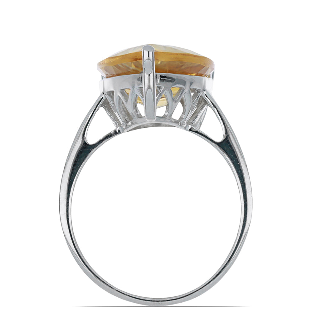 Anillo de Plata con Citrino de los Montes Urales 2 