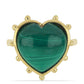 Anillo de Plata Bañada en Oro con Malaquita de Gales