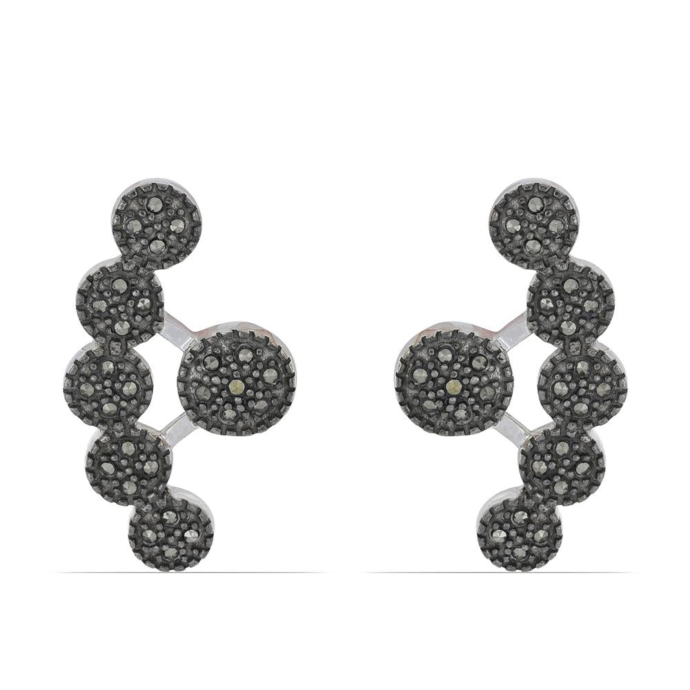 Pendientes de Plata con Marcasita de Austria