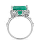 Anillo de Plata con Esmeralda de Brasil