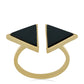 Anillo de Plata Bañada en Oro con Ónix negro de Suwar