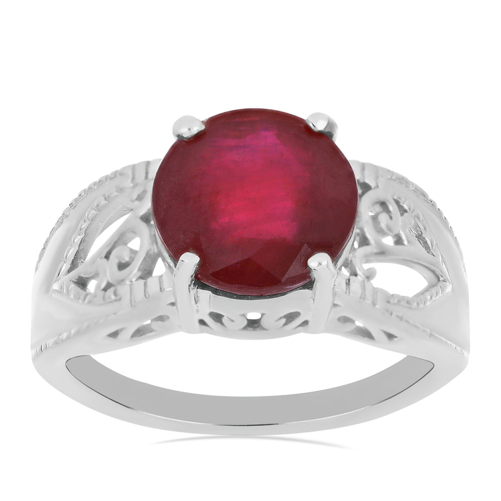 Anillo de Plata con Rubí de Madagascar 3 