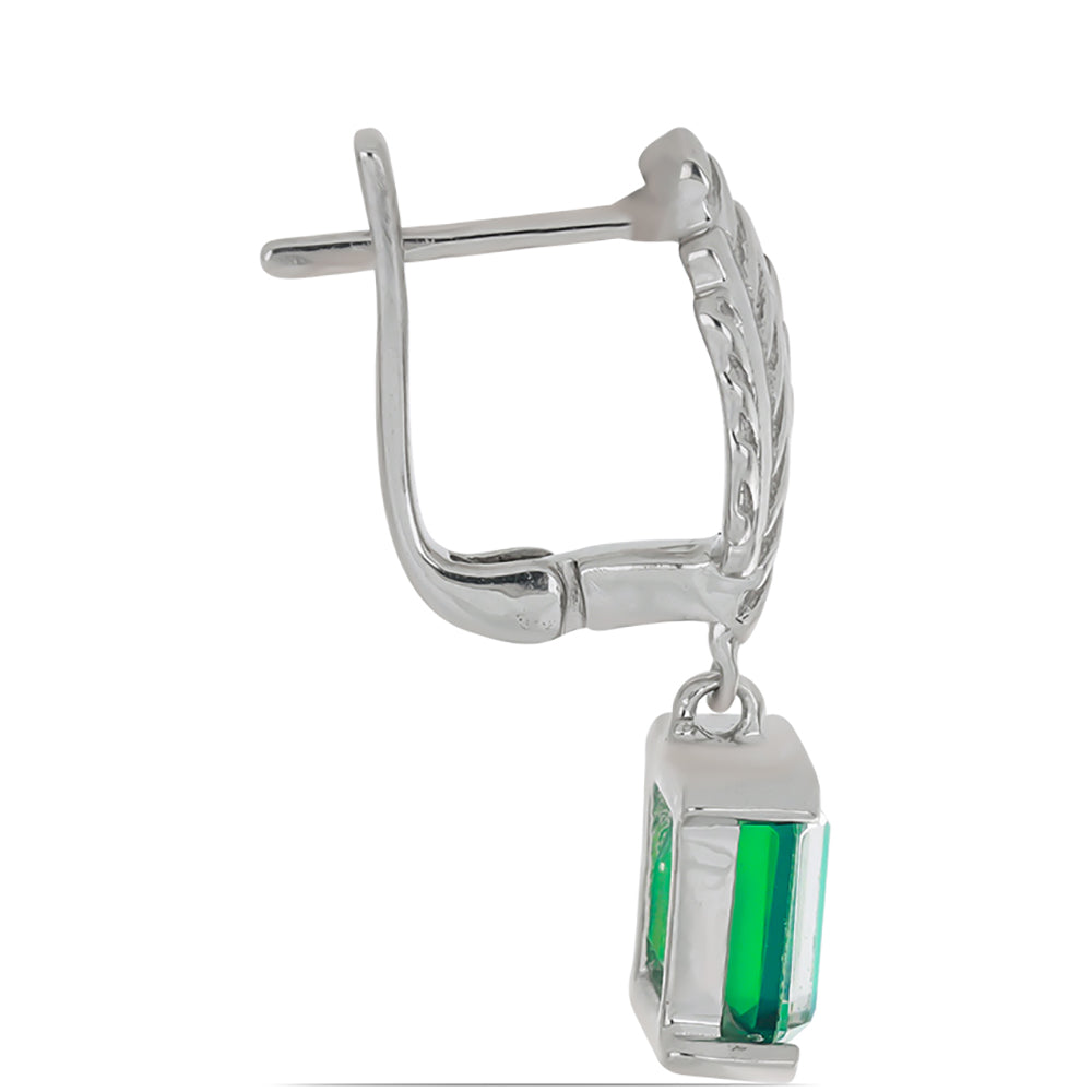Pendientes de Plata con Cuarzo Pavo Real