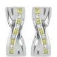 Pendientes de Plata con Diamante Amarillo y Zircón Blanco