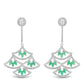 Pendientes de Plata con Esmeralda de Brasil y Topacio Blanco
