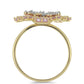 Anillo de Oro 9K con Zafiro Rosa y Diamante blanco