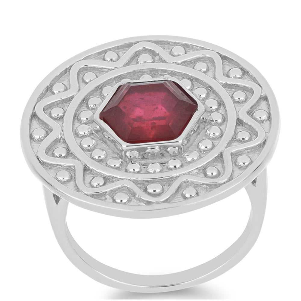 Anillo de Plata con Rubí de Madagascar