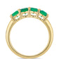 Anillo de Plata Bañada en Oro con Ónix Verde