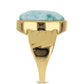 Anillo de Plata Bañada en Oro con Larimar