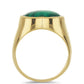 Anillo de Plata Bañada en Oro con Malaquita