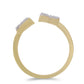 Anillo de Plata Bañada en Oro con Diamante blanco