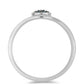 Anillo de Plata con Diamante Azul