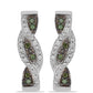 Pendientes de Plata con Diamante Verde y Diamante blanco