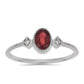 Anillo de Plata con Rubí de Madagascar y Topacio Blanco