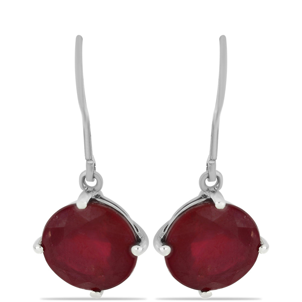 Pendientes de Plata con Rubí de Madagascar