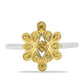 Anillo de Plata con Diamante Amarillo