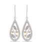Pendientes de Plata con Diamante Amarillo y Diamante blanco