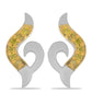Pendientes de Plata con Diamante Amarillo