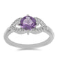 Anillo de Plata con Amatista de Vera Cruz y Topacio Blanco