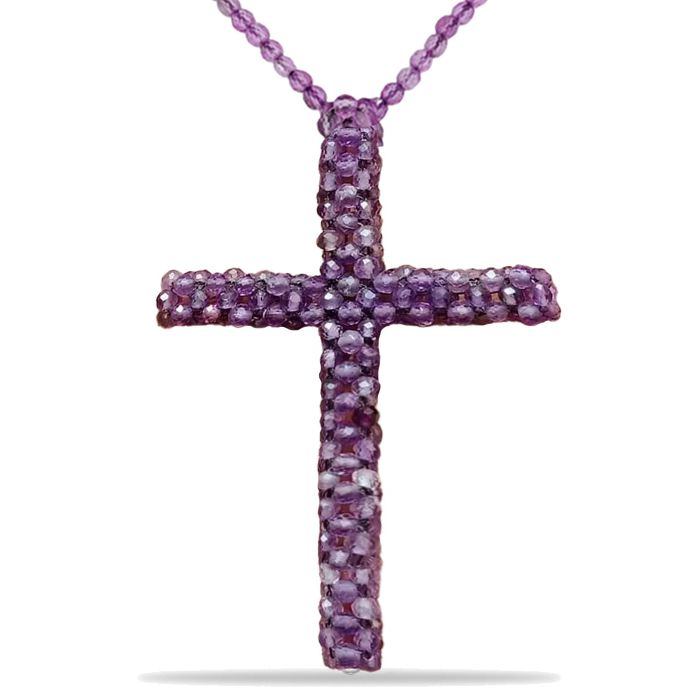 Cruz Collar Pepita con Amatista de Vera Cruz 1 