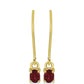 Pendientes de Oro 9K con Espinela roja