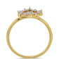 Anillo de Plata Bañada en Oro con Diamante blanco