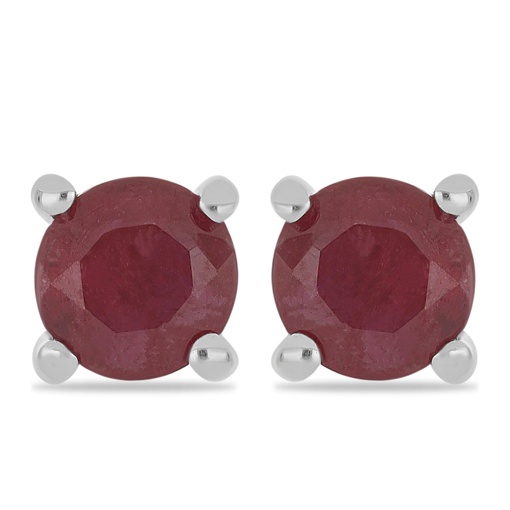 Pendientes de Plata con Rubí de Madagascar